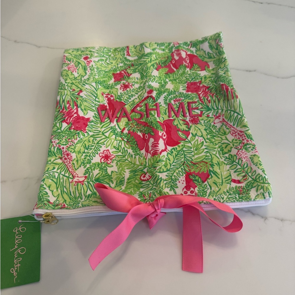 Lilly Pulitzer Pink and Green Travel Laundry Bag NWT